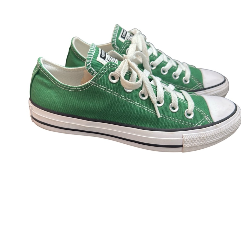 Converse Low Top Canvas Sneakers - Green & White
